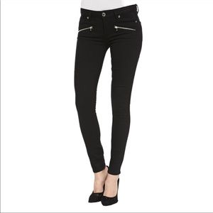 Paige Black Indio Zip skinny jeans 27